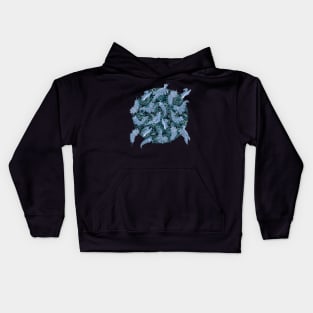 Ernst Haeckel Blue Nudibranch on Cerulean  Sea Squirts Kids Hoodie